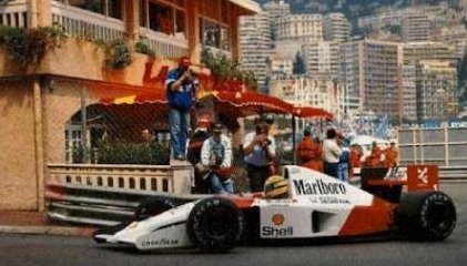 Senna in azione a Montecarlo